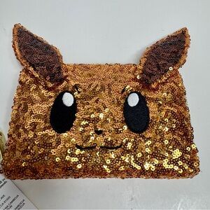 NWT Loungefly Pokémon Exclusive Eevee Sequin Cosplay Zip Wallet Purse Gold